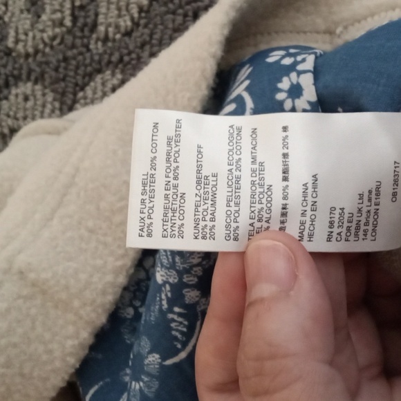 We The Free Peple Cropped Fleece Pullover Hoodie Sweatshirt Boho Oversize L - Picture 7 of 11